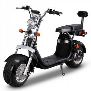 Elektrinis motoroleris Citycoco CP1.6 EEC 20Ah (viena baterija) Juodas